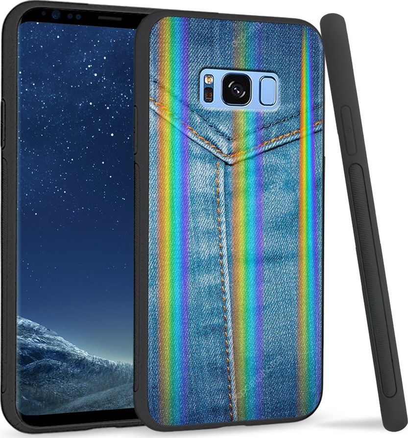 Super Fashion Etui Rainbow Series na Samsung S8 Plus Jeans Pocket 1