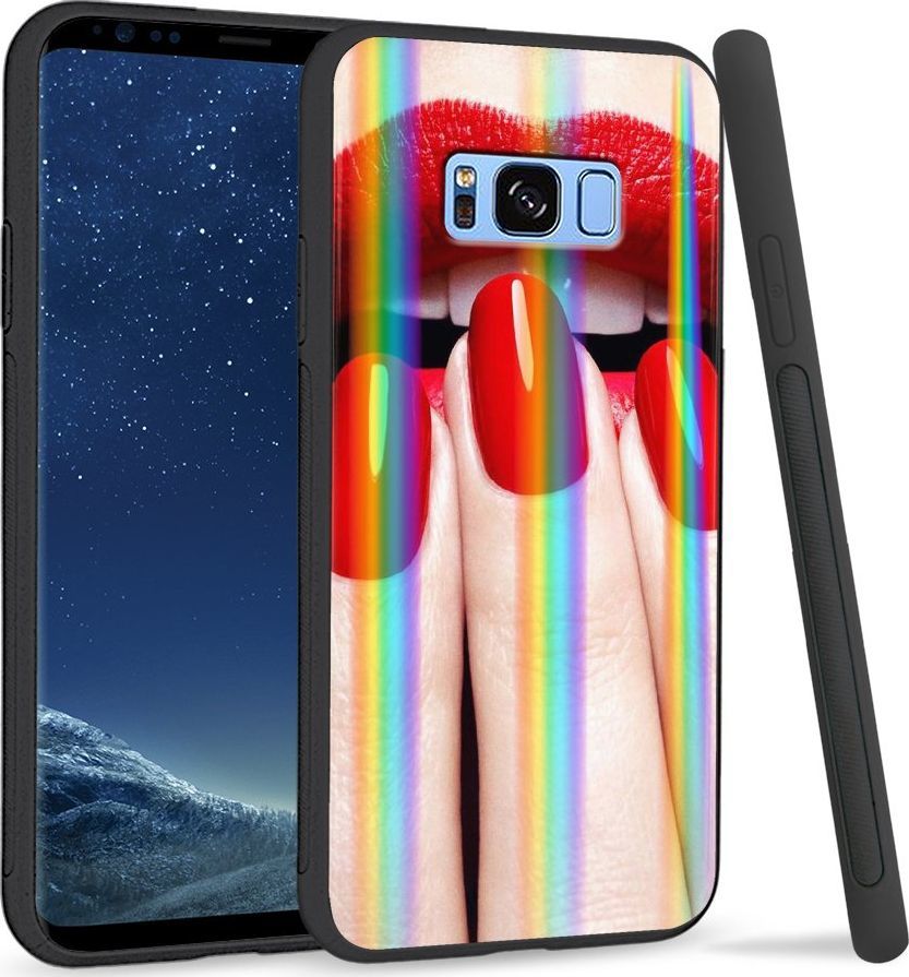 Super Fashion Etui Rainbow Series na Samsung S8 Plus Red Nails 1