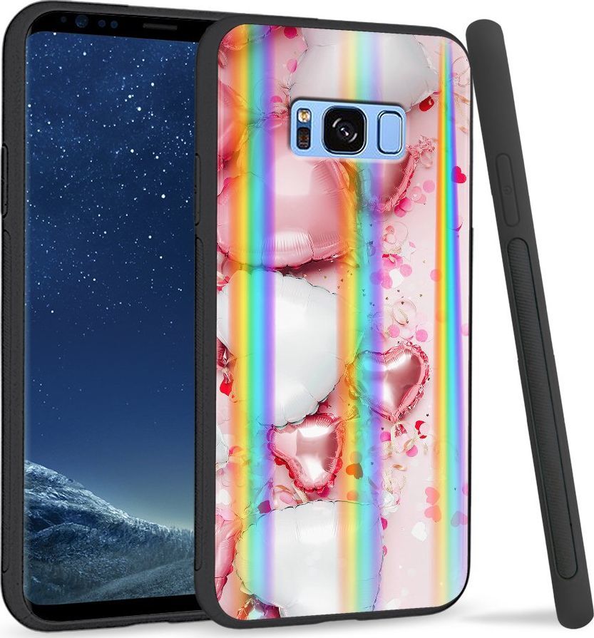 Super Fashion Etui Rainbow Series na Samsung S8 Plus Baloon Hearts 1