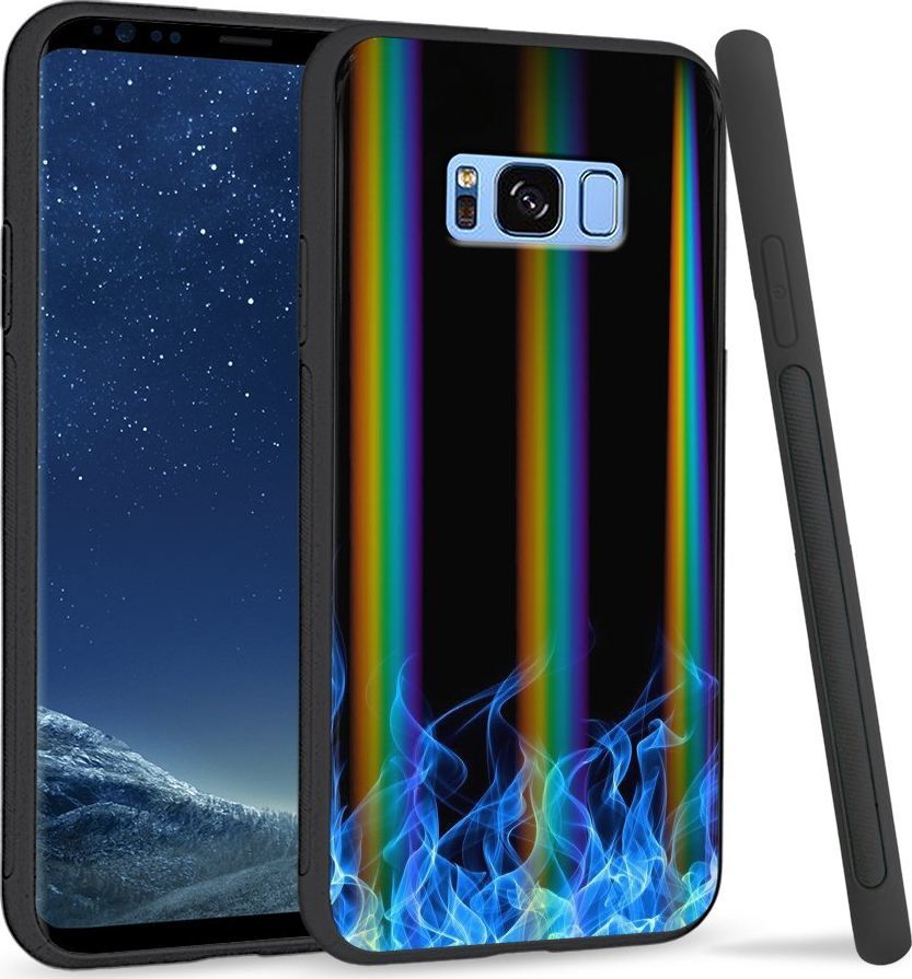 Super Fashion Etui Rainbow Series na Samsung S8 Plus Niebieski Ogień 1