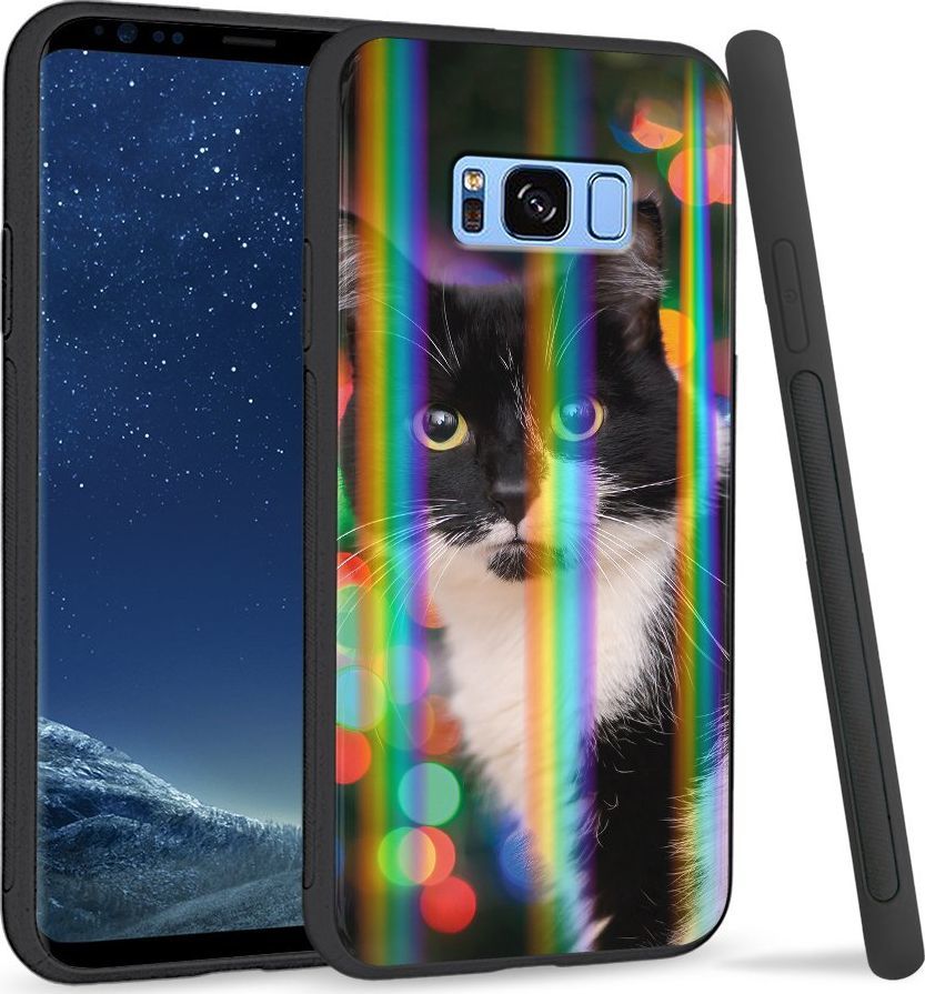 Super Fashion Etui Rainbow Series na Samsung S8 Plus Uroczy kot 1
