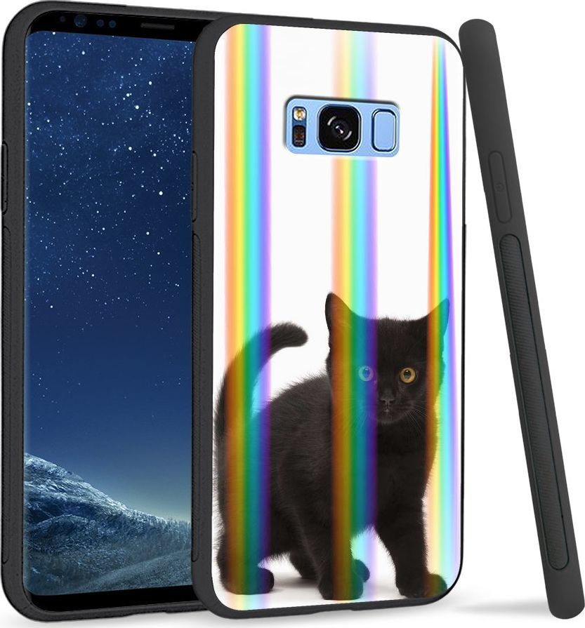 Super Fashion Etui Rainbow Series na Samsung S8 Plus Black Kitty 1
