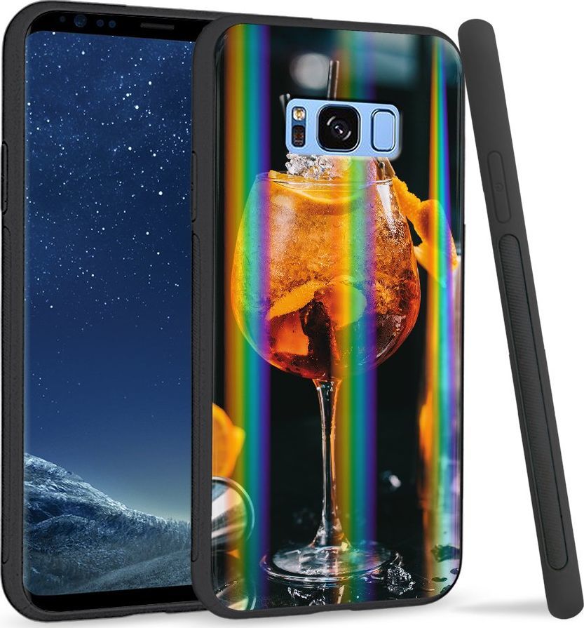 Super Fashion Etui Rainbow Series na Samsung S8 Plus Drink z pomarańczą 1