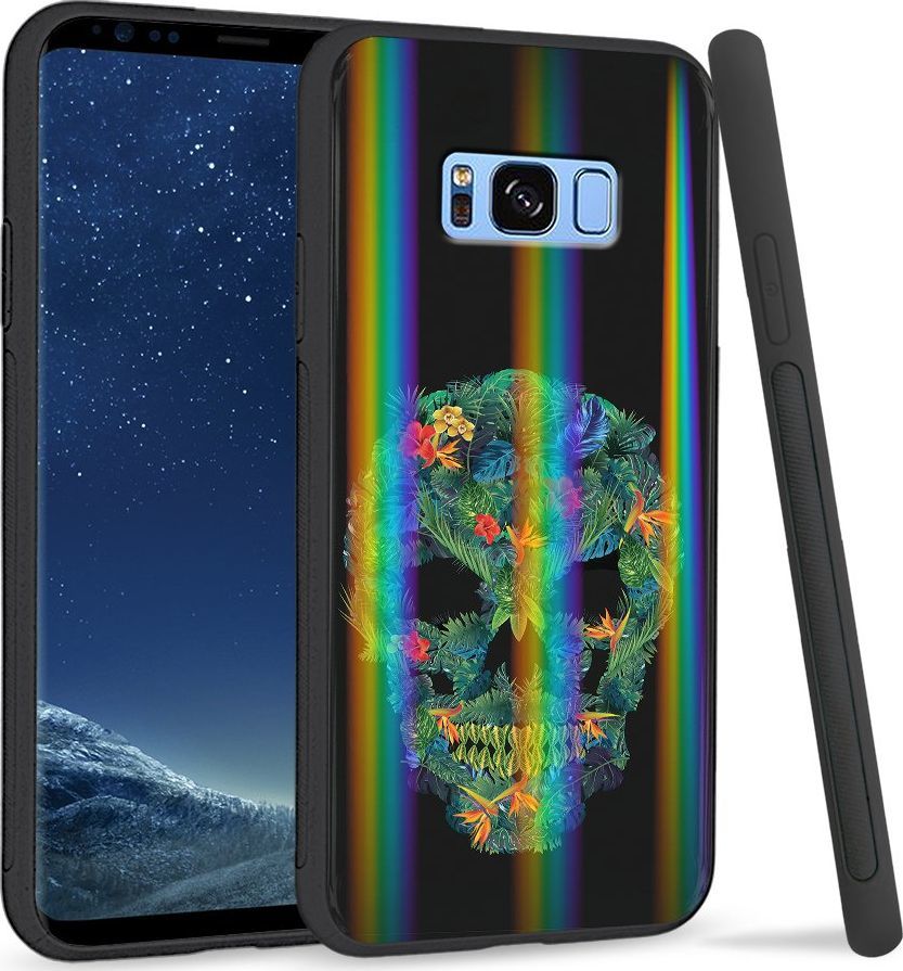 Super Fashion Etui Rainbow Series na Samsung S8 Plus Czaszka z roślin 1
