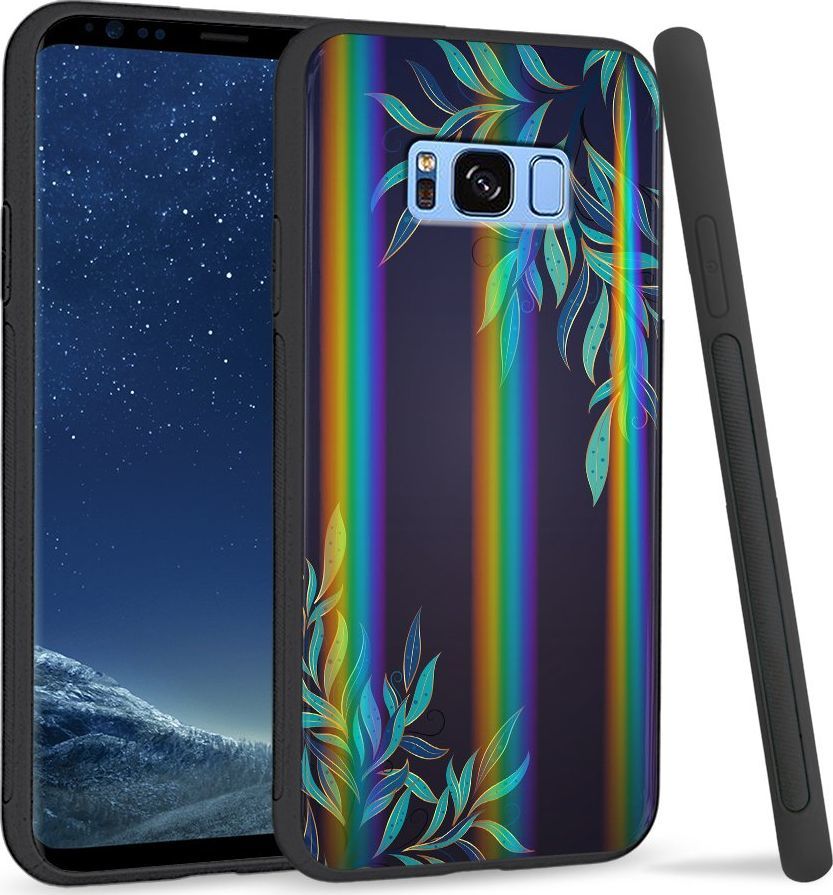 Super Fashion Etui Rainbow Series na Samsung S8 Plus Ramka z lisci 1