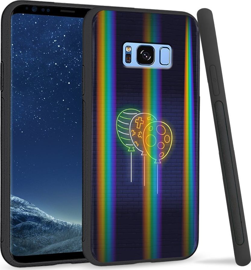 Super Fashion Etui Rainbow Series na Samsung S8 Plus Neonowe balony 1
