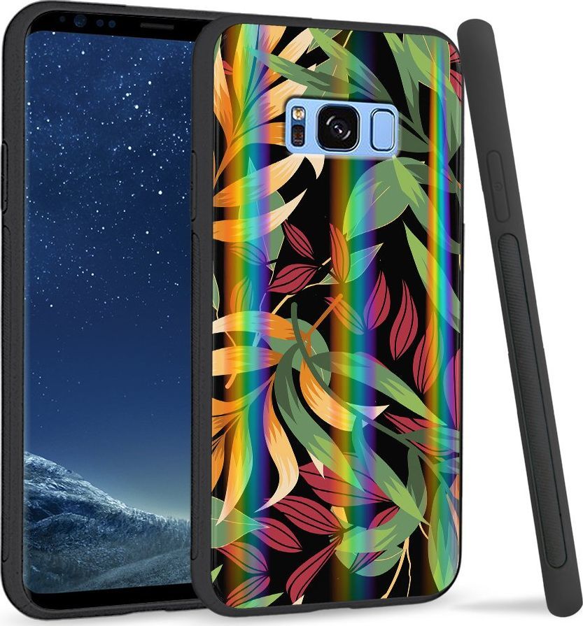 Super Fashion Etui Rainbow Series na Samsung S8 Plus Kolorowe liście 1