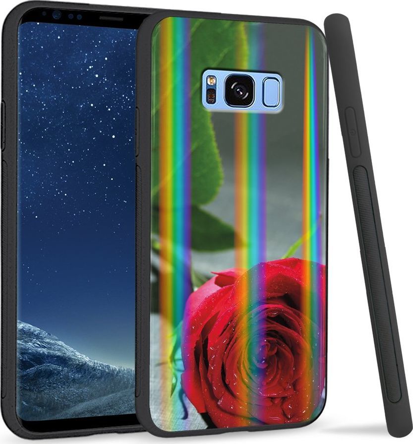 Super Fashion Etui Rainbow Series na Samsung S8 Plus Czerwona róża 1
