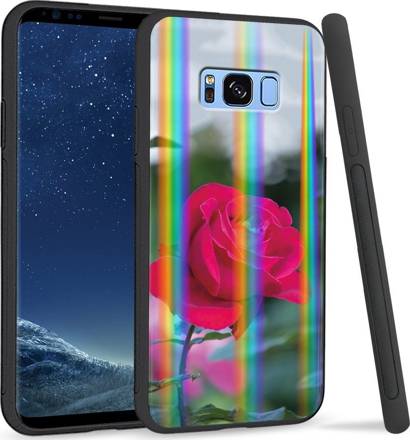 Super Fashion Etui Rainbow Series na Samsung S8 Plus Pąk rózy 1
