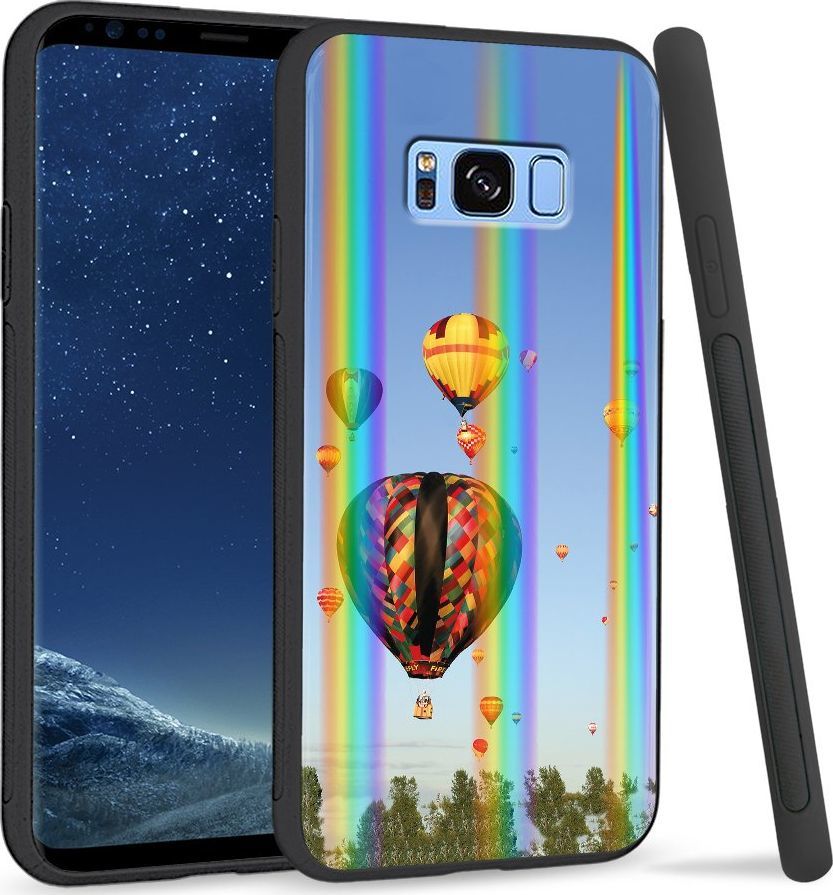 Super Fashion Etui Rainbow Series na Samsung S8 Plus Balony na niebie 1