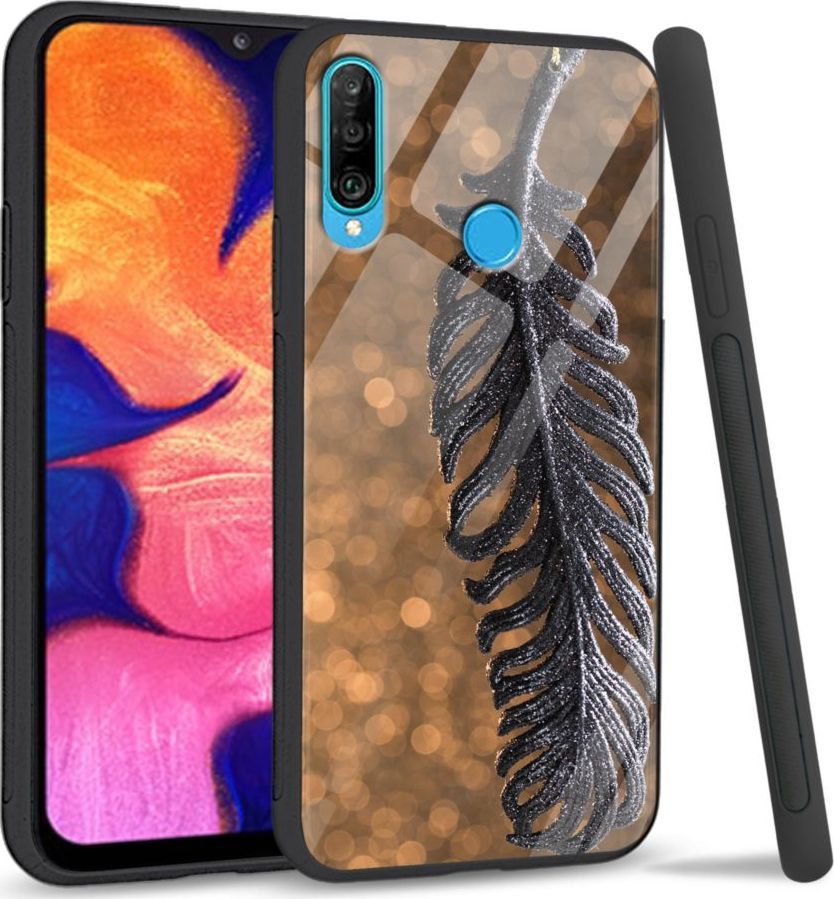 Super Fashion Etui na telefon Huawei P30 Lite Premium Case Metal Feather 1