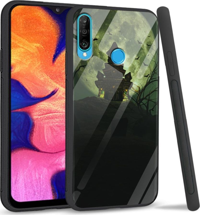 Super Fashion Etui na telefon Huawei P30 Lite Premium Case Spooky castle 1