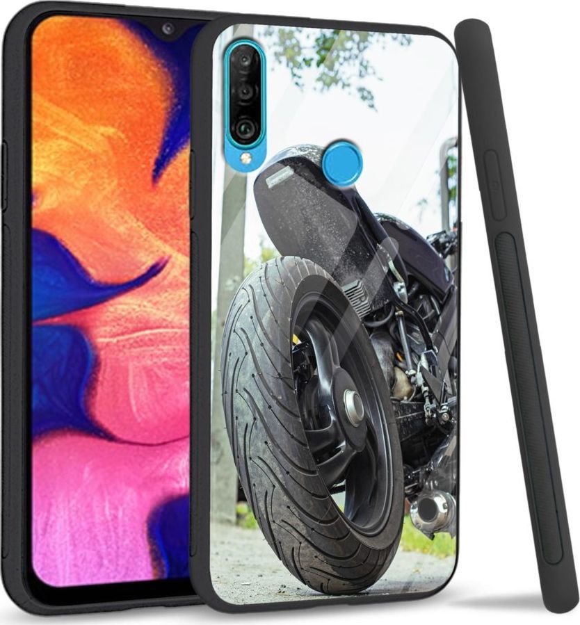 Super Fashion Etui na telefon Huawei P30 Lite Premium Case Bike Tyre 1