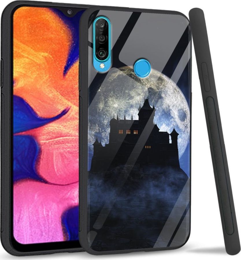 Super Fashion Etui na telefon Huawei P30 Lite Premium Case Moon castle 1