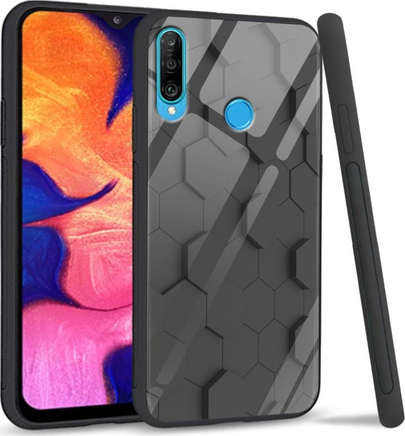Super Fashion Etui na telefon Huawei P30 Lite Premium Case Honeycomb Pattern 1