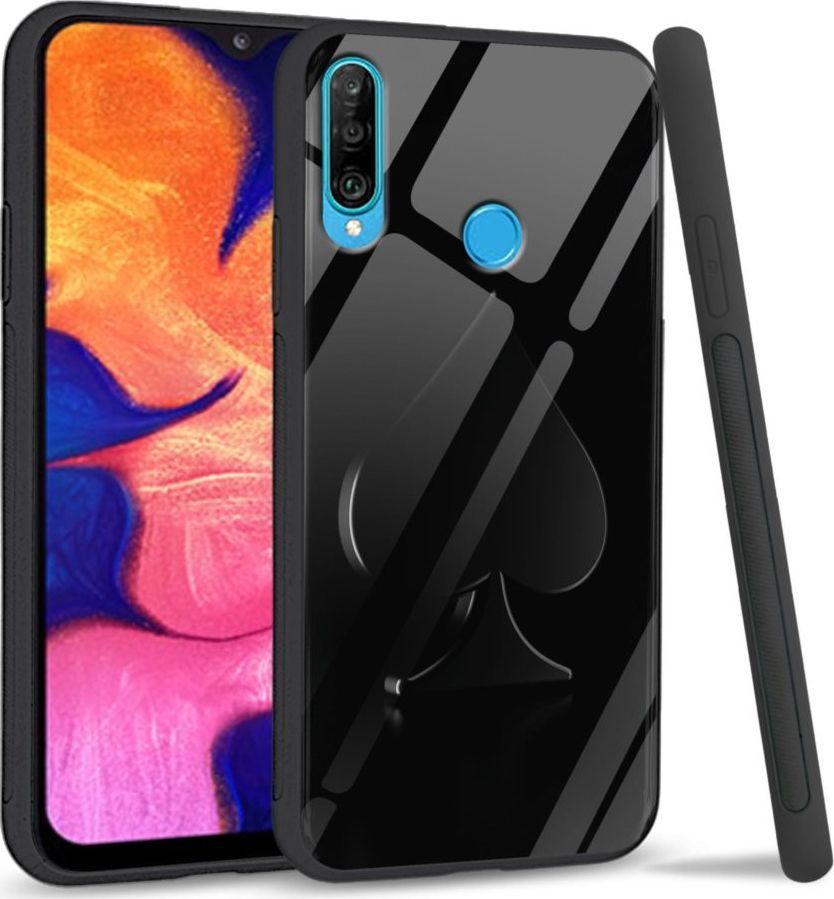 Super Fashion Etui na telefon Huawei P30 Lite Premium Case Black spade 1