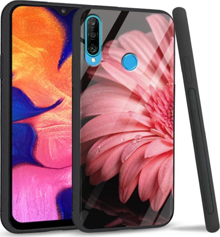 Super Fashion Etui na telefon Huawei P30 Lite Premium Case Pink flower 1