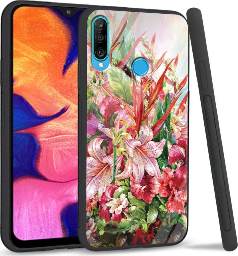 Super Fashion Etui na telefon Huawei P30 Lite Premium Case Flowers 1