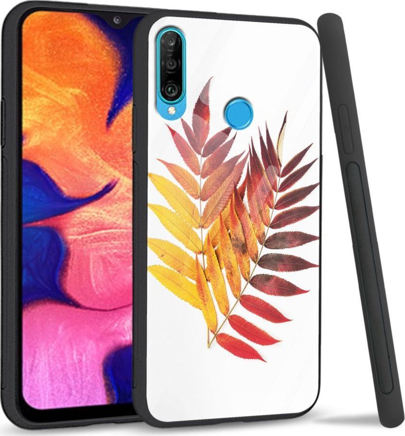 Super Fashion Etui na telefon Huawei P30 Lite Premium Case Reddish yellow leaves 1