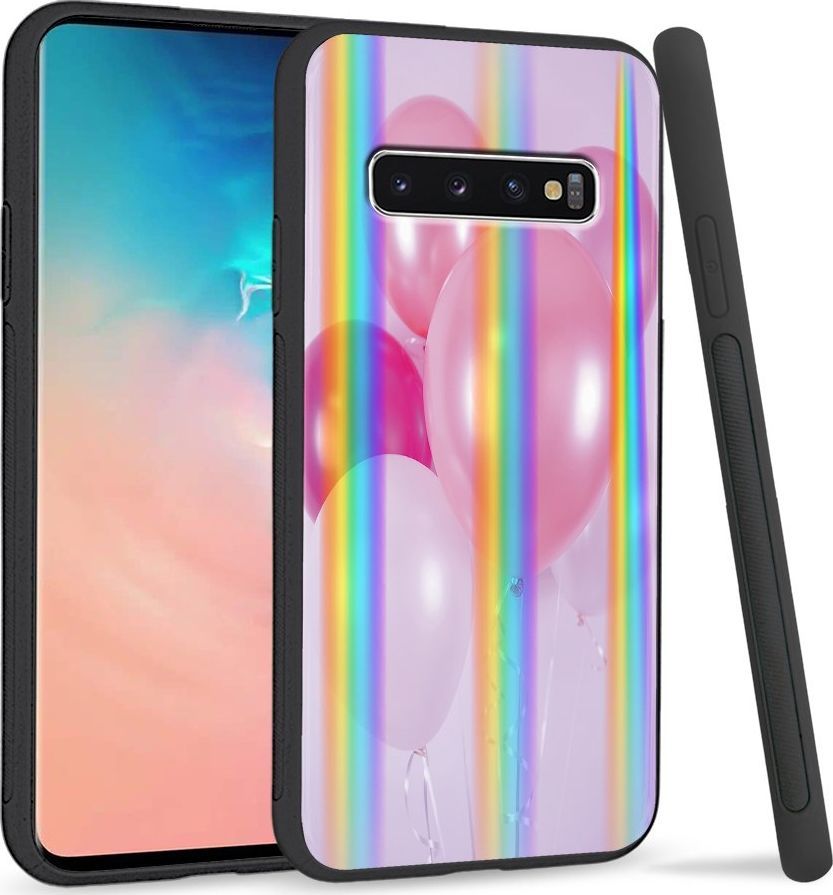 Super Fashion Etui Rainbow Series na Samsung S10 Pink Balloons 1