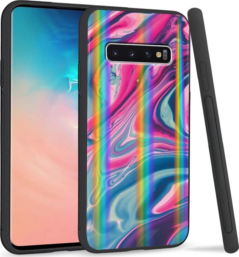 Super Fashion Etui Rainbow Series na Samsung S10 Liquid Abstract 1