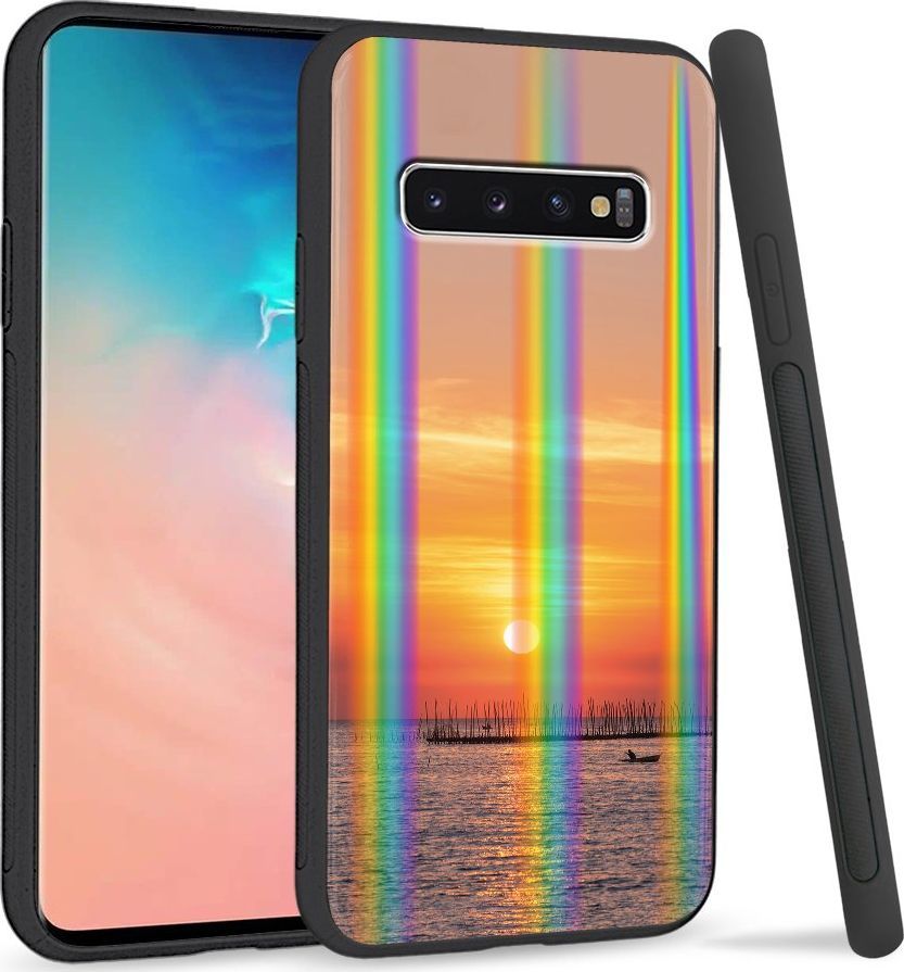 Super Fashion Etui Rainbow Series na Samsung S10 Zachód słońca 1