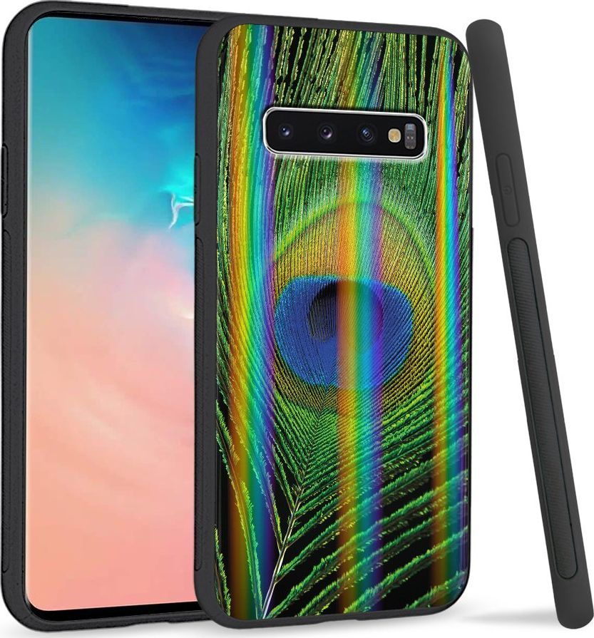 Super Fashion Etui Rainbow Series na Samsung S10 Peacock Feather 1