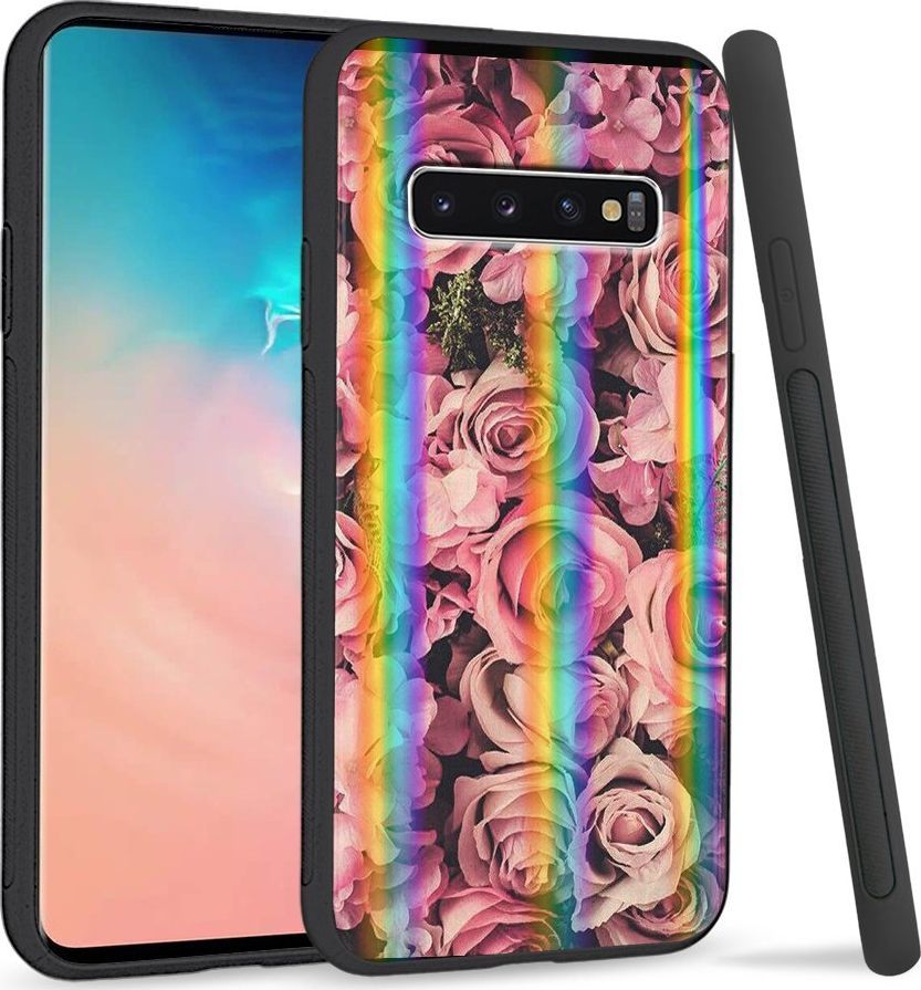 Super Fashion Etui Rainbow Series na Samsung S10 Roses 1