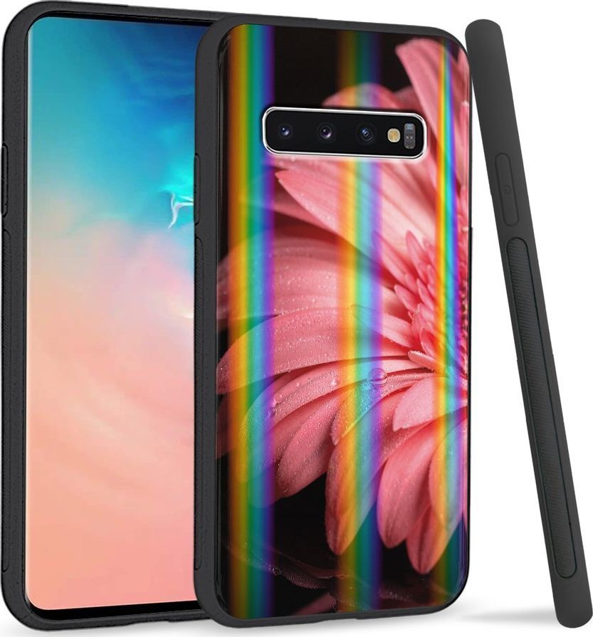 Super Fashion Etui Rainbow Series na Samsung S10 Pink flower 1