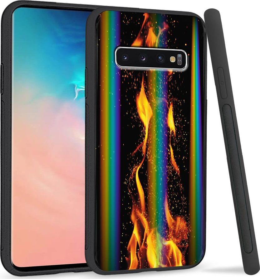 Super Fashion Etui Rainbow Series na Samsung S10 Crackling Fire 1