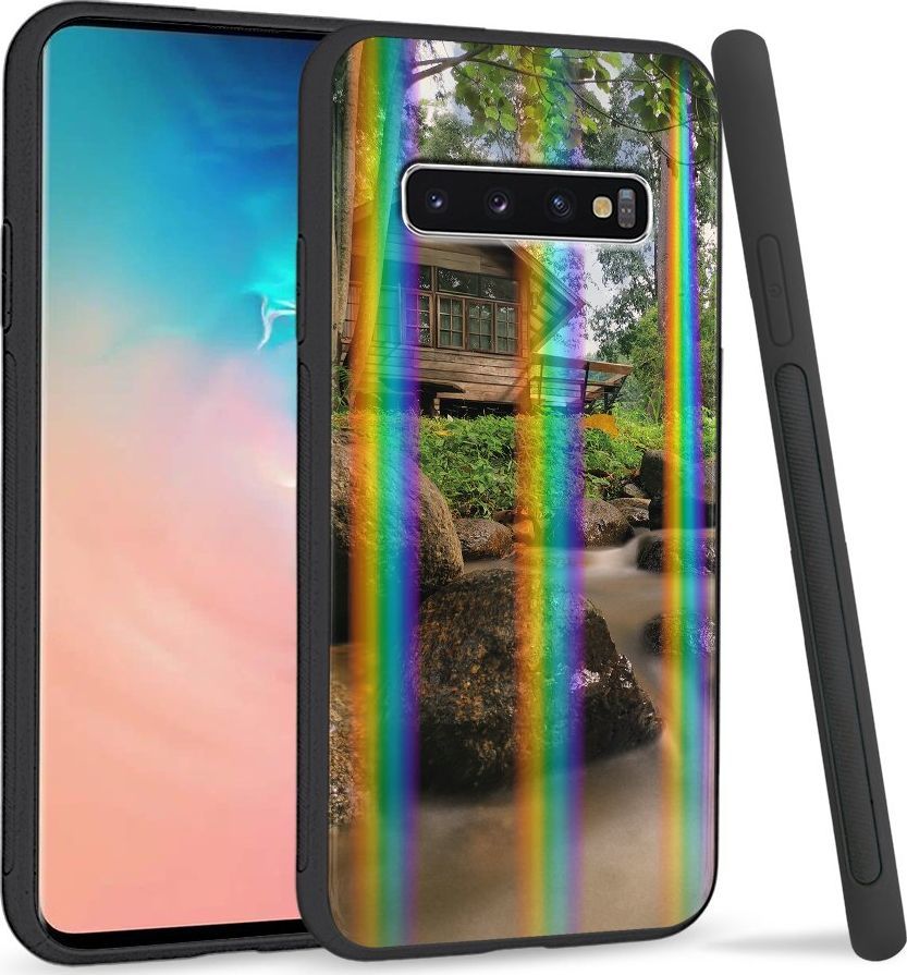 Super Fashion Etui Rainbow Series na Samsung S10 Chata w lesie 1