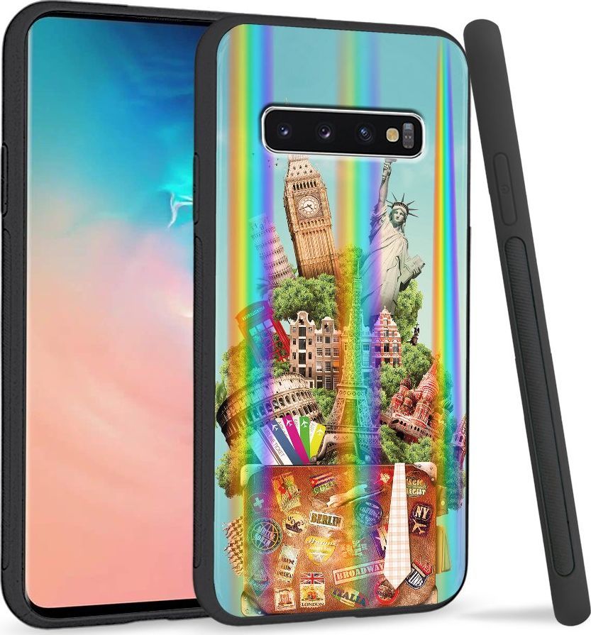 Super Fashion Etui Rainbow Series na Samsung S10 Podróże 1