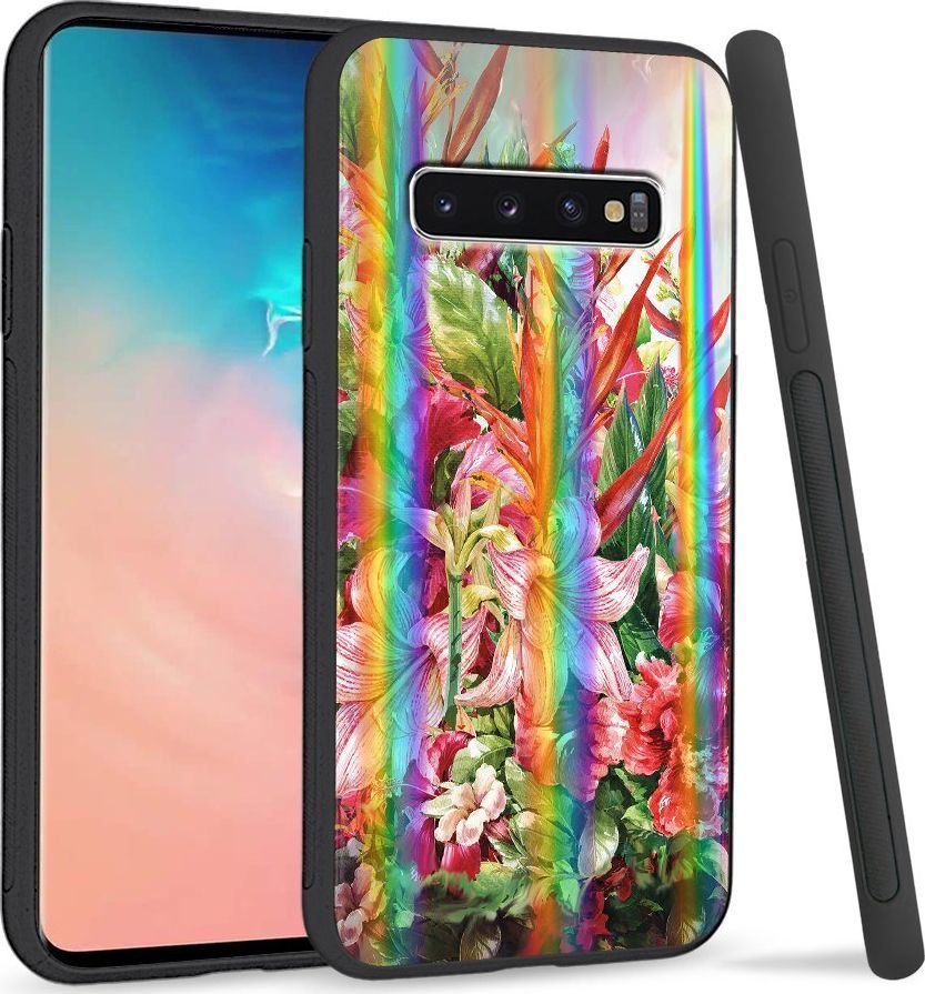 Super Fashion Etui Rainbow Series na Samsung S10 Flowers 1