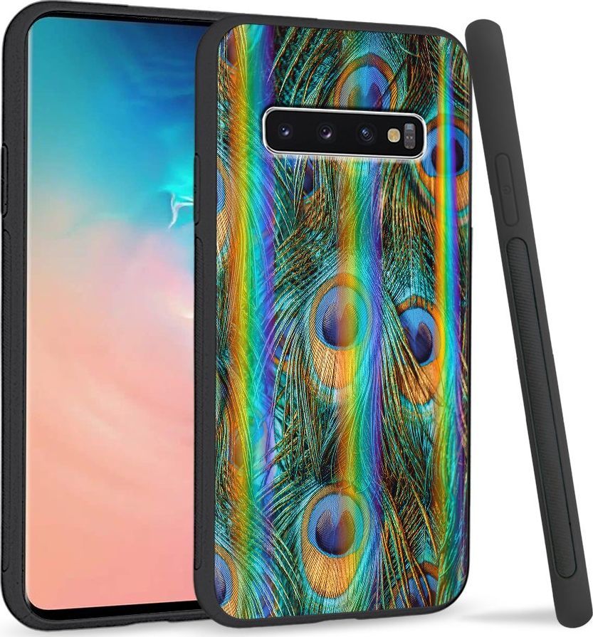 Super Fashion Etui Rainbow Series na Samsung S10 Peacock Feather Bunch 1