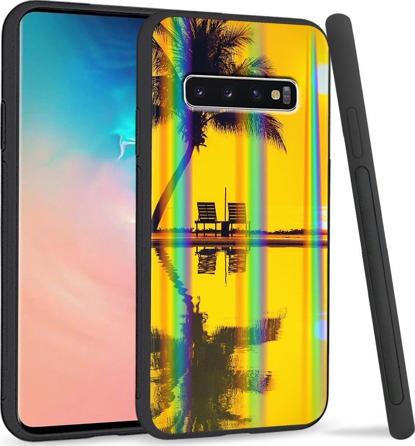 Super Fashion Etui Rainbow Series na Samsung S10 Yellow sunset 1