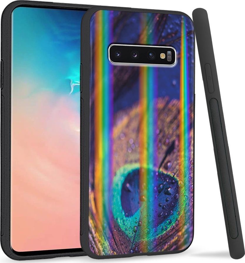 Super Fashion Etui Rainbow Series na Samsung S10 Peacock Feather Closeup 1
