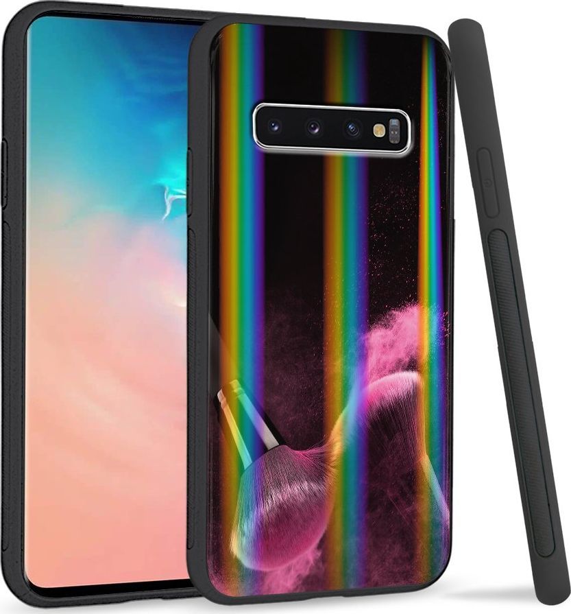 Super Fashion Etui Rainbow Series na Samsung S10 Pink powder brush 1
