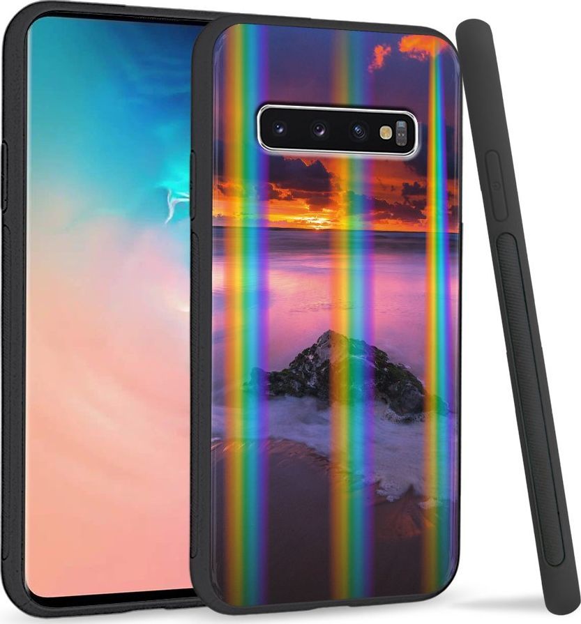 Super Fashion Etui Rainbow Series na Samsung S10 Sunset beach 1