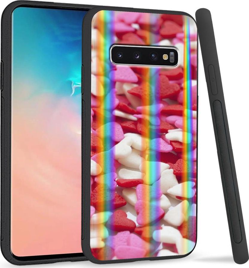 Super Fashion Etui Rainbow Series na Samsung S10 Plus Small Hearts 1