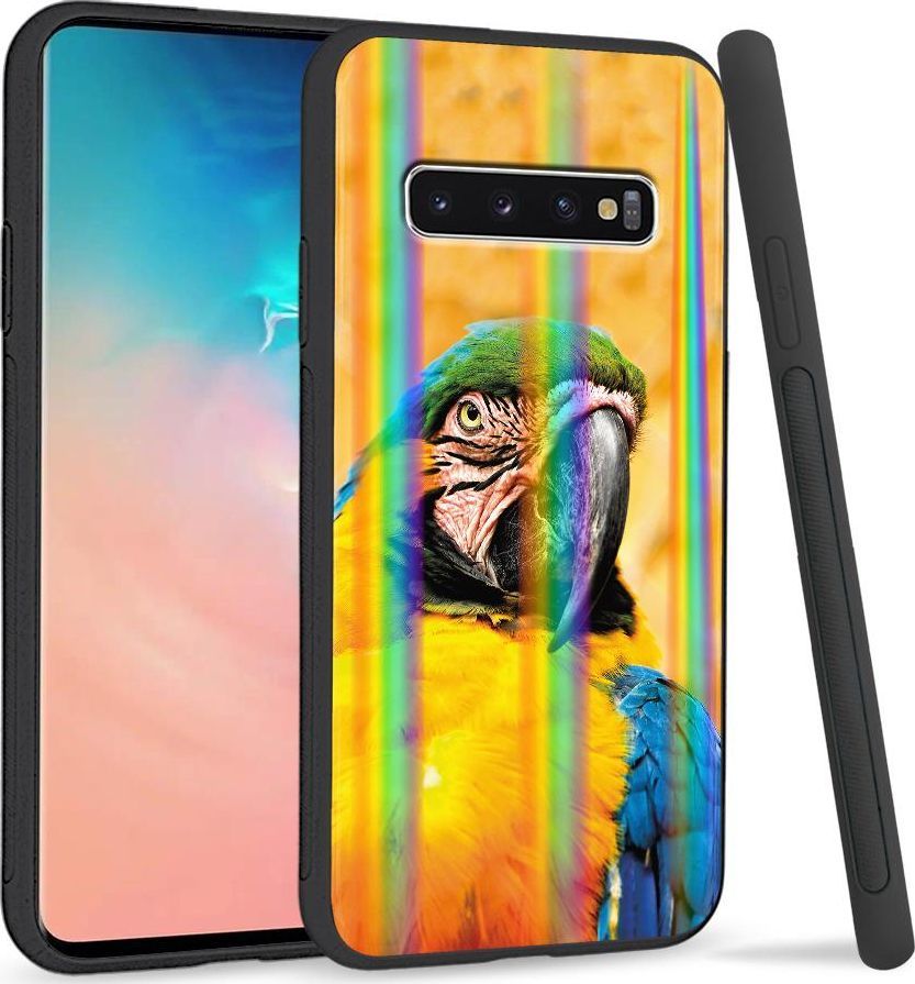 Super Fashion Etui Rainbow Series na Samsung S10 Plus Papuga 1