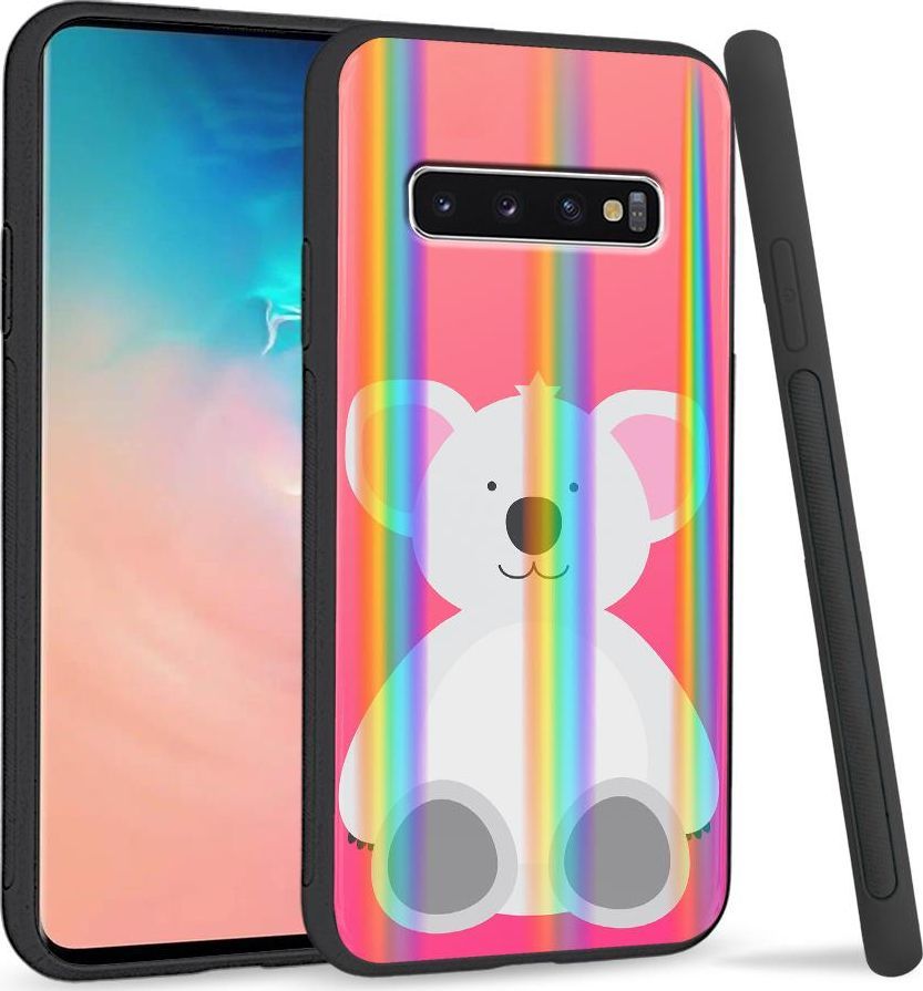 Super Fashion Etui Rainbow Series na Samsung S10 Plus White Bear 1