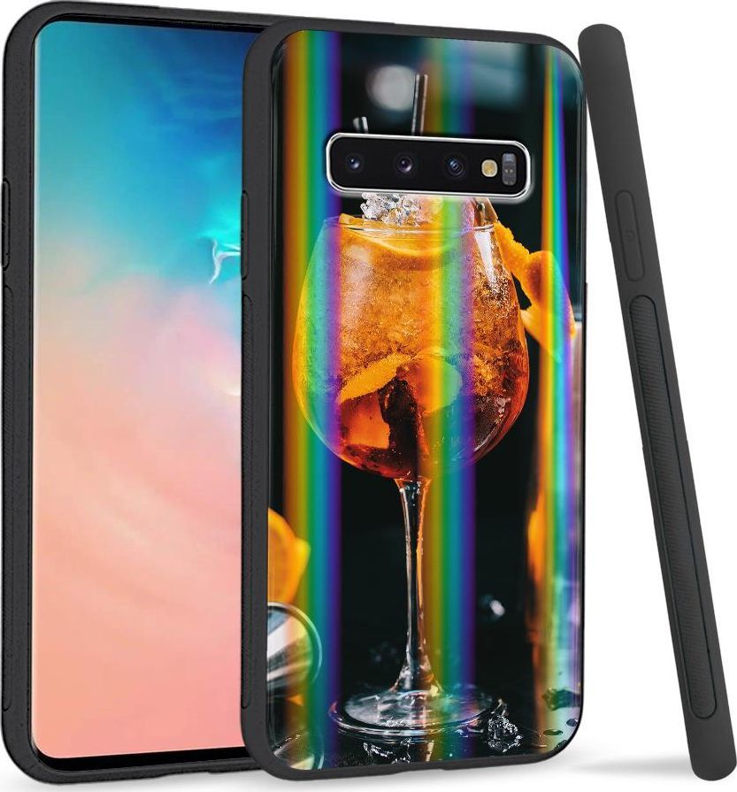 Super Fashion Etui Rainbow Series na Samsung S10 Plus Drink z pomarańczą 1