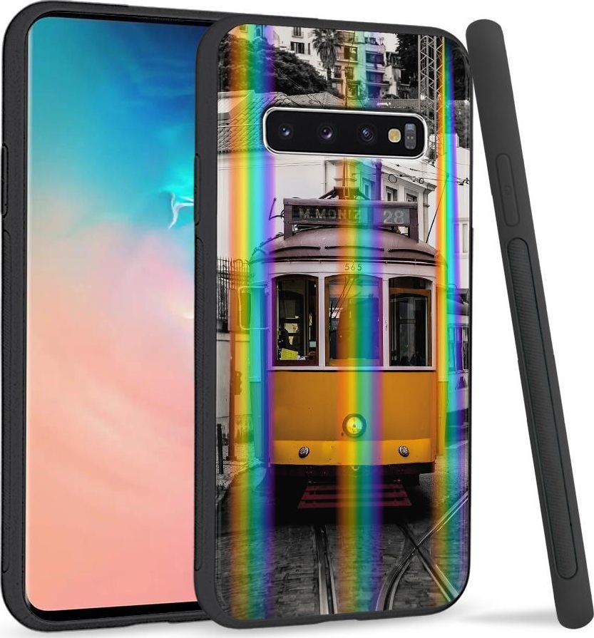 Super Fashion Etui Rainbow Series na Samsung S10 Plus Stary tramwaj 1