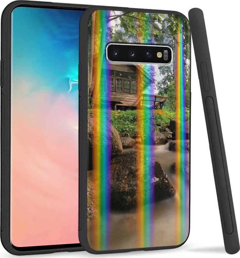 Super Fashion Etui Rainbow Series na Samsung S10 Plus Chata w lesie 1