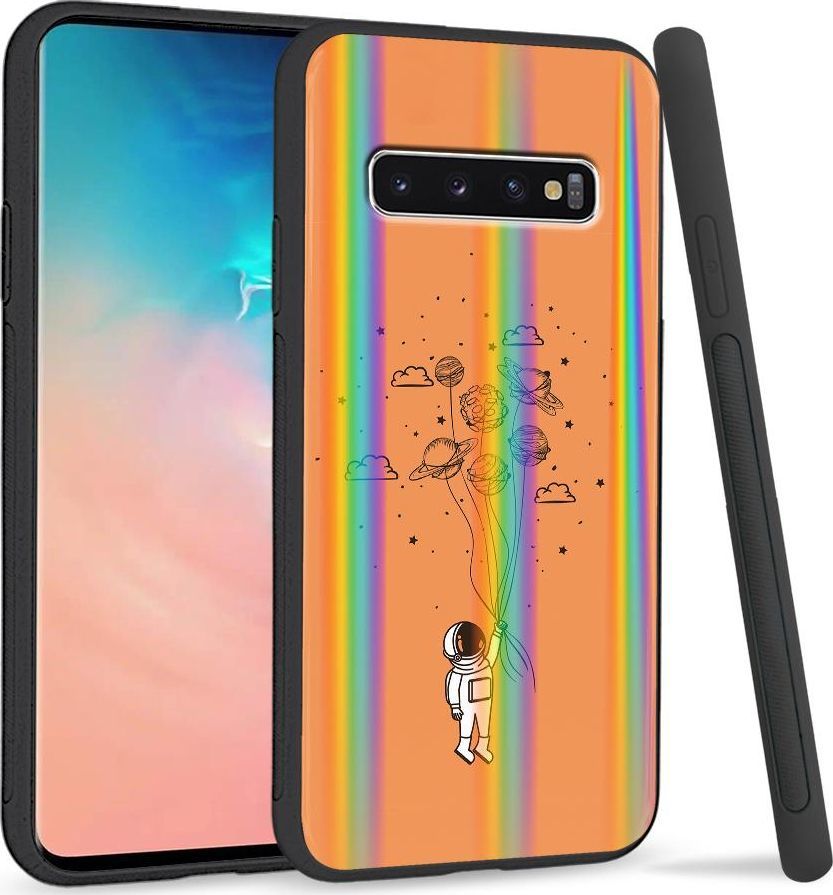Super Fashion Etui Rainbow Series na Samsung S10 Plus Kosmiczne balony 1