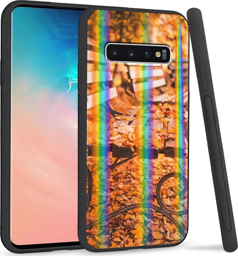 Super Fashion Etui Rainbow Series na Samsung S10 Plus Ławka w parku 1