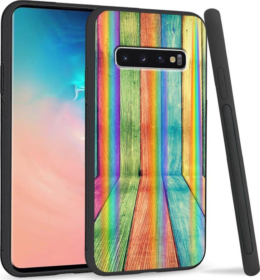 Super Fashion Etui Rainbow Series na Samsung S10 Plus Kolorowe deski 1