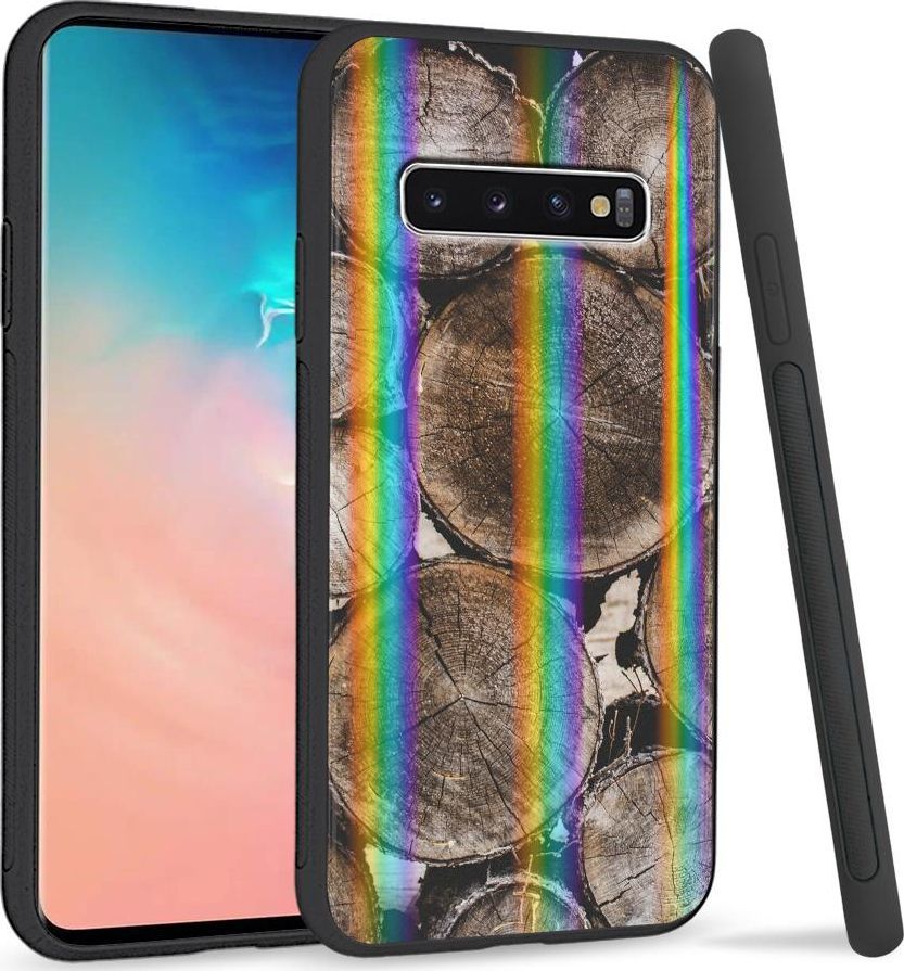 Super Fashion Etui Rainbow Series na Samsung S10 Plus Drewno 1