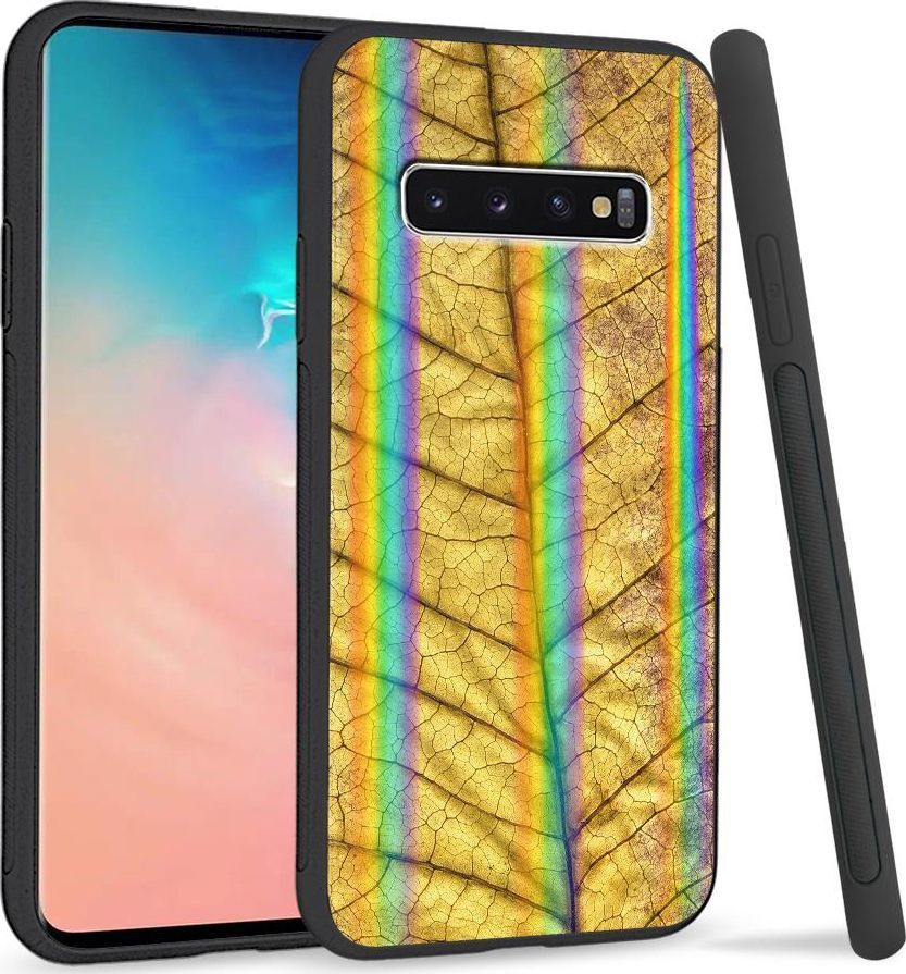 Super Fashion Etui Rainbow Series na Samsung S10 Plus Żółty liść 1