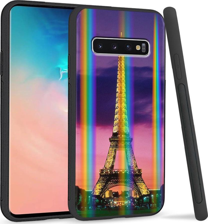 Super Fashion Etui Rainbow Series na Samsung S10 Plus Wieża Eiffla 1